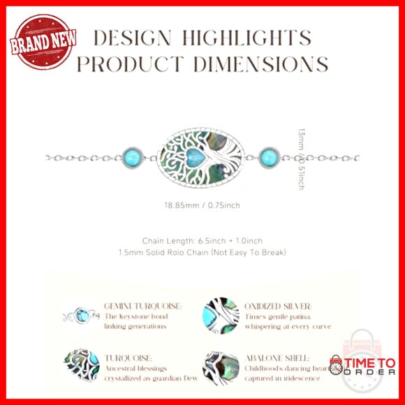 Sterling Silver Bracelet Vintage Bohemian Victorian Style Jewelry Gift - Picture 6 of 6